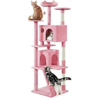 54in Cat Tree, Multi-Level Tower