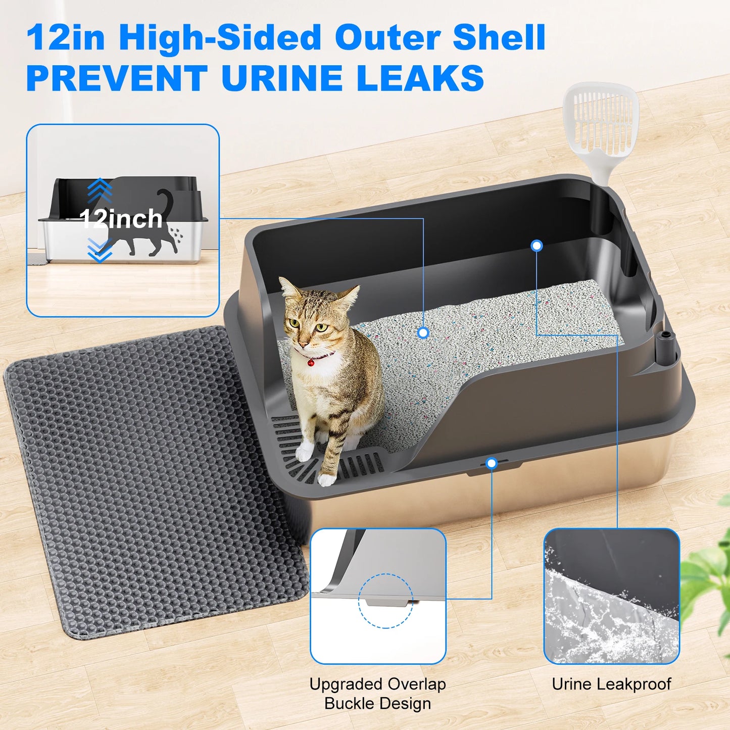 Stainless Steel Cat Litter Box