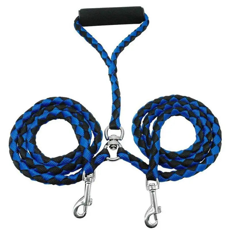 1.4m Pet Double Leash 2 Way Couplers Elastic Extended
