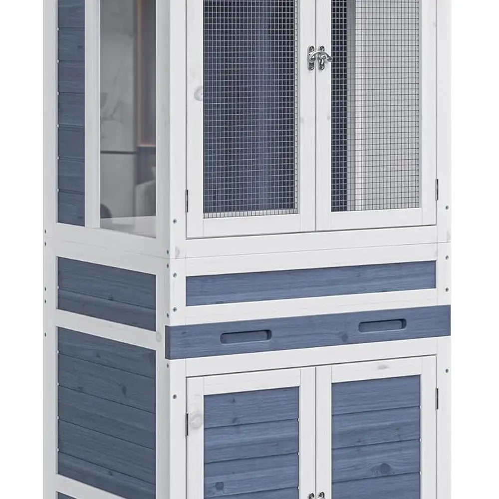 Large Wooden Reptile Enclosure for Lizards Storage, Ventilation, and Wheels