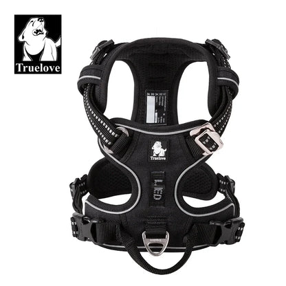 Reflective Nylon Harness No Pull Adjustable Lead Walking Running