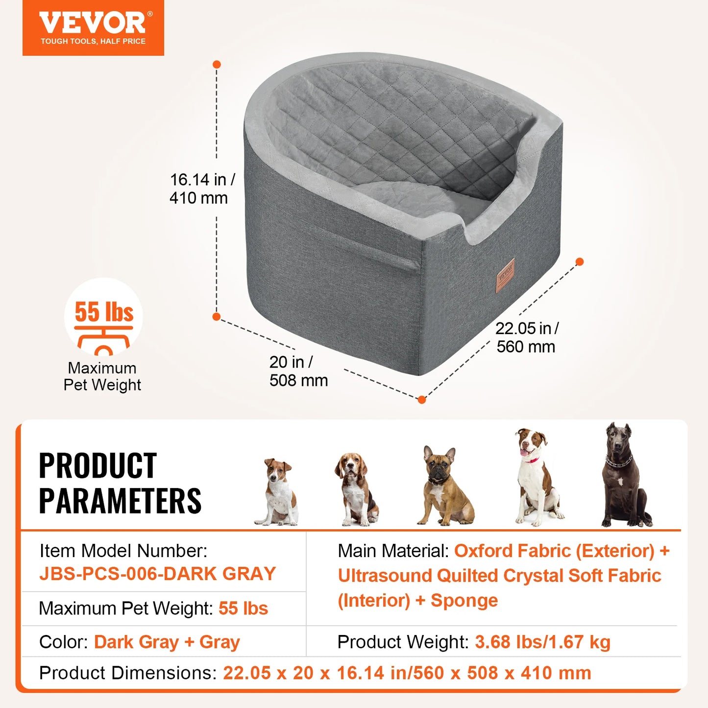 Dog Car Seat Waterproof Booster Seat