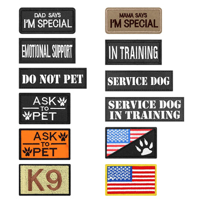 12 Pieces Tactical Patch Bundle Vest Harness Collar