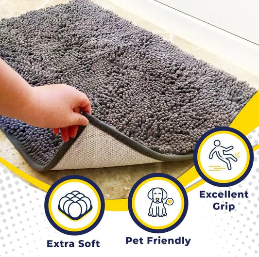 Super Absorbent Microfiber Door Mat for Muddy Paws