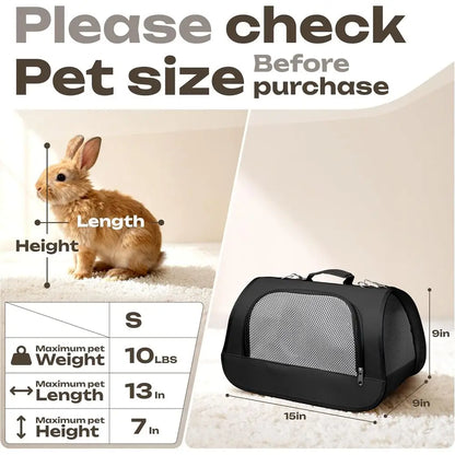 Small Pet Carrier for Cats, Rabbits, Guinea Pigs – Airline Approved