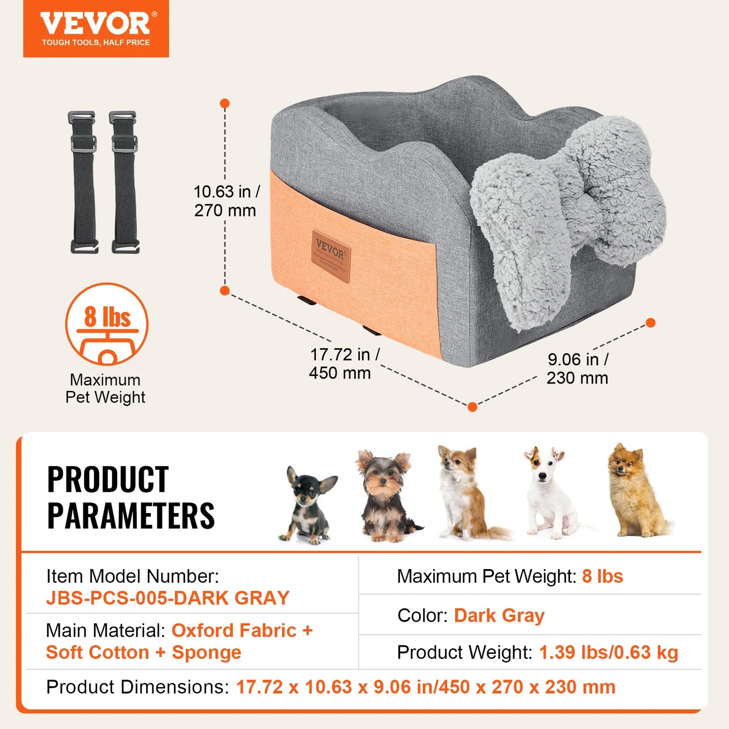 Dog Car Seat Waterproof Booster Seat