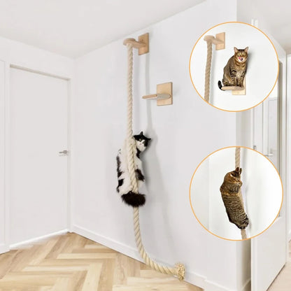 Climbing Shelf and Rope Tree Wall Mounted
