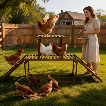 Solid Wood Chicken Perch Coop