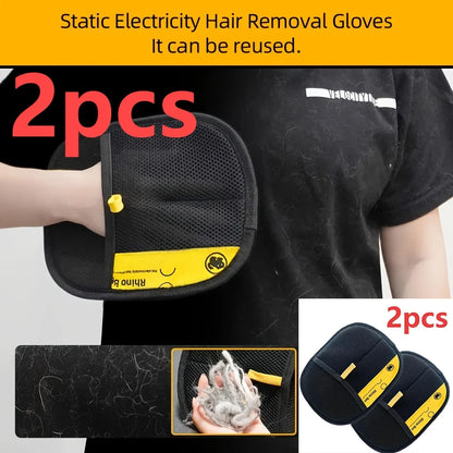 2-Piece Pet Hair Removal Gloves – Double-Sided