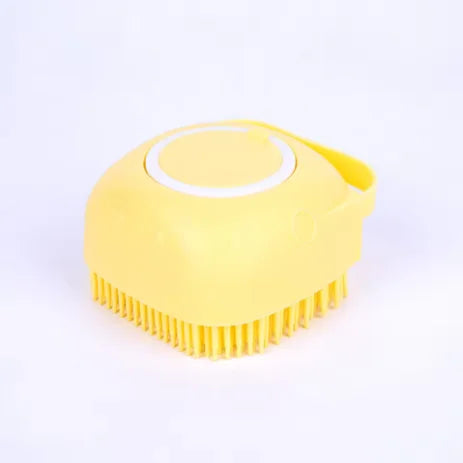 2-In-1 Pet Bath & Massage Brush With Shampoo Storage