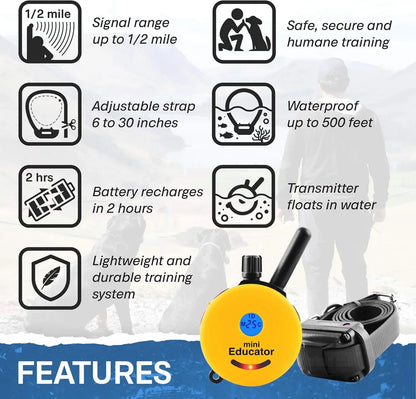 ET-300 Mini E CollarTraining with Remote - 1/2 Mile Range