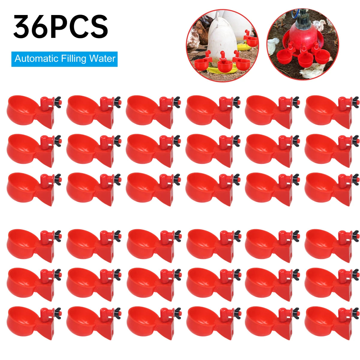36-1PCS Chicken Automatic Drinker Feeder