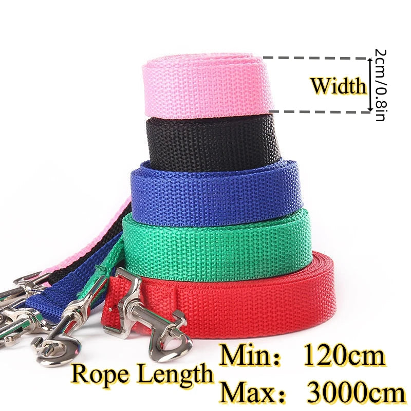 4ft-100ft Nylon Long Leash for Pets Outdoor Training