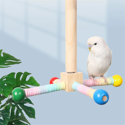 Wooden Climbing Ladder Swing with Bells