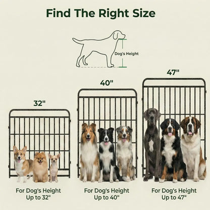 16 Panels 40'' Rustproof Metal Dog Fence