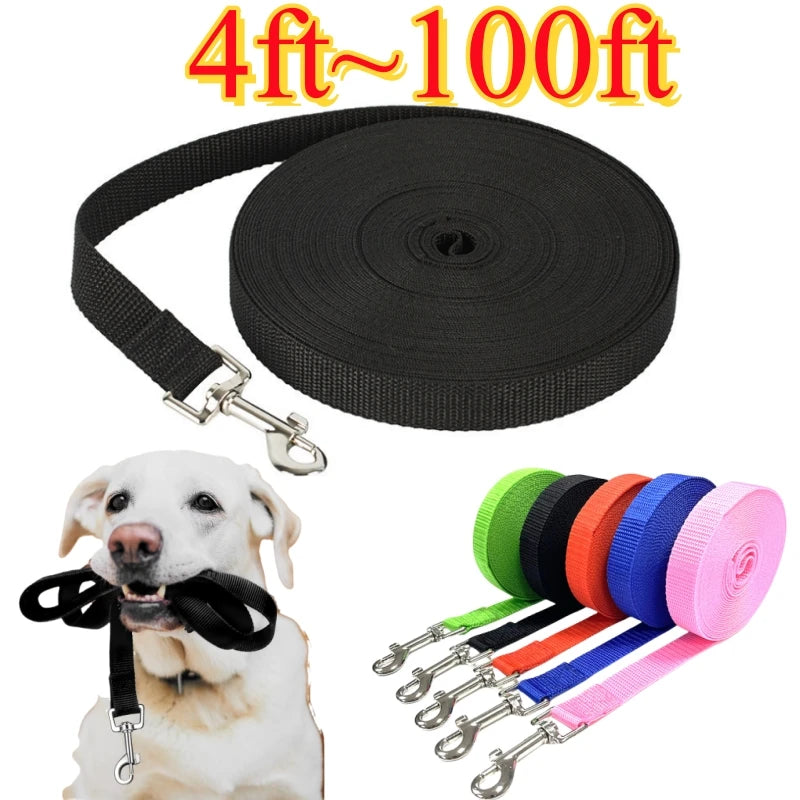 4ft-100ft Nylon Long Leash for Pets Outdoor Training