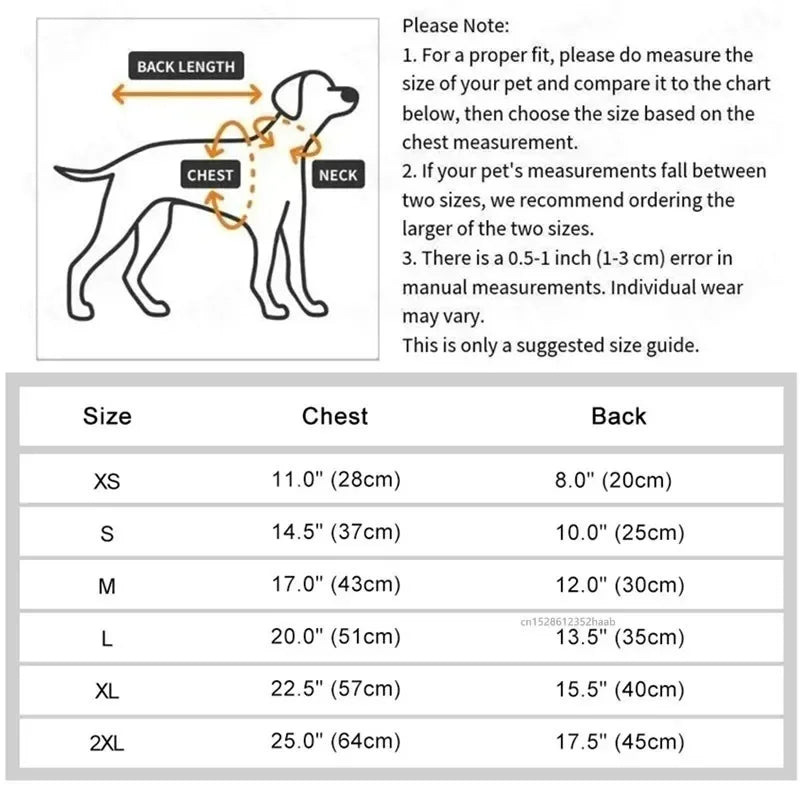 Soft Warm Winter Padded Jacket For Small Medium Pet