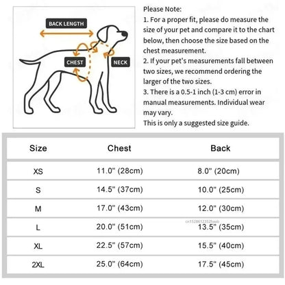 Soft Warm Winter Padded Jacket For Small Medium Pet