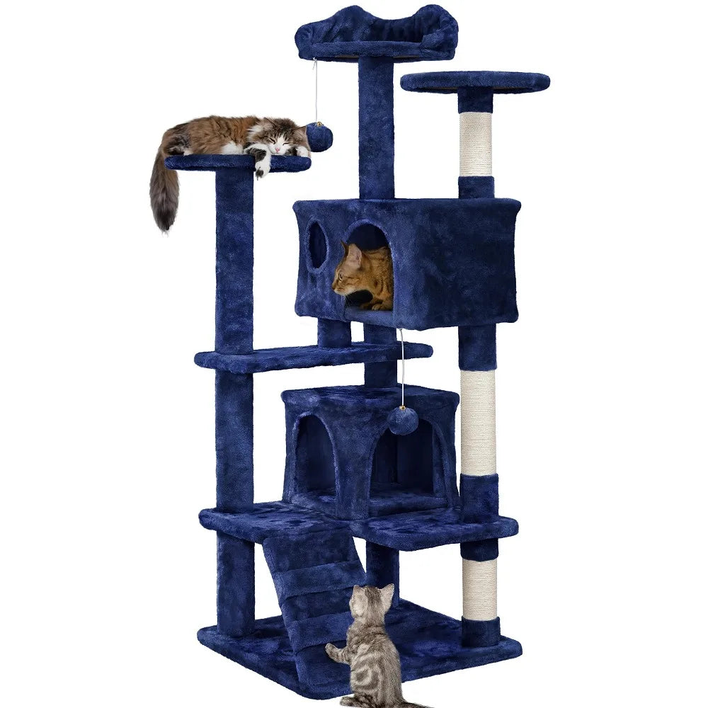54in Cat Tree, Multi-Level Tower