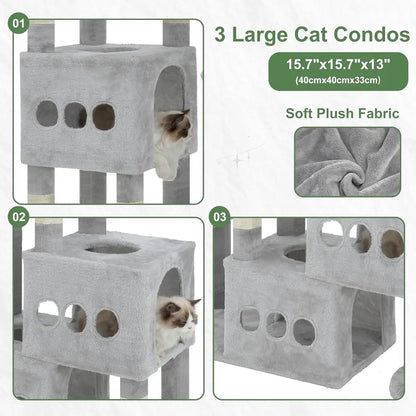 71.7'' Tall Cat Tower  Sturdy Heavy Duty