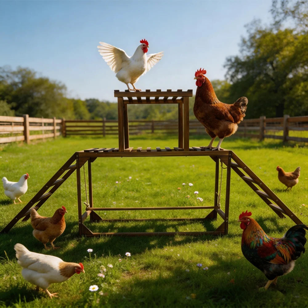 Solid Wood Chicken Perch Coop