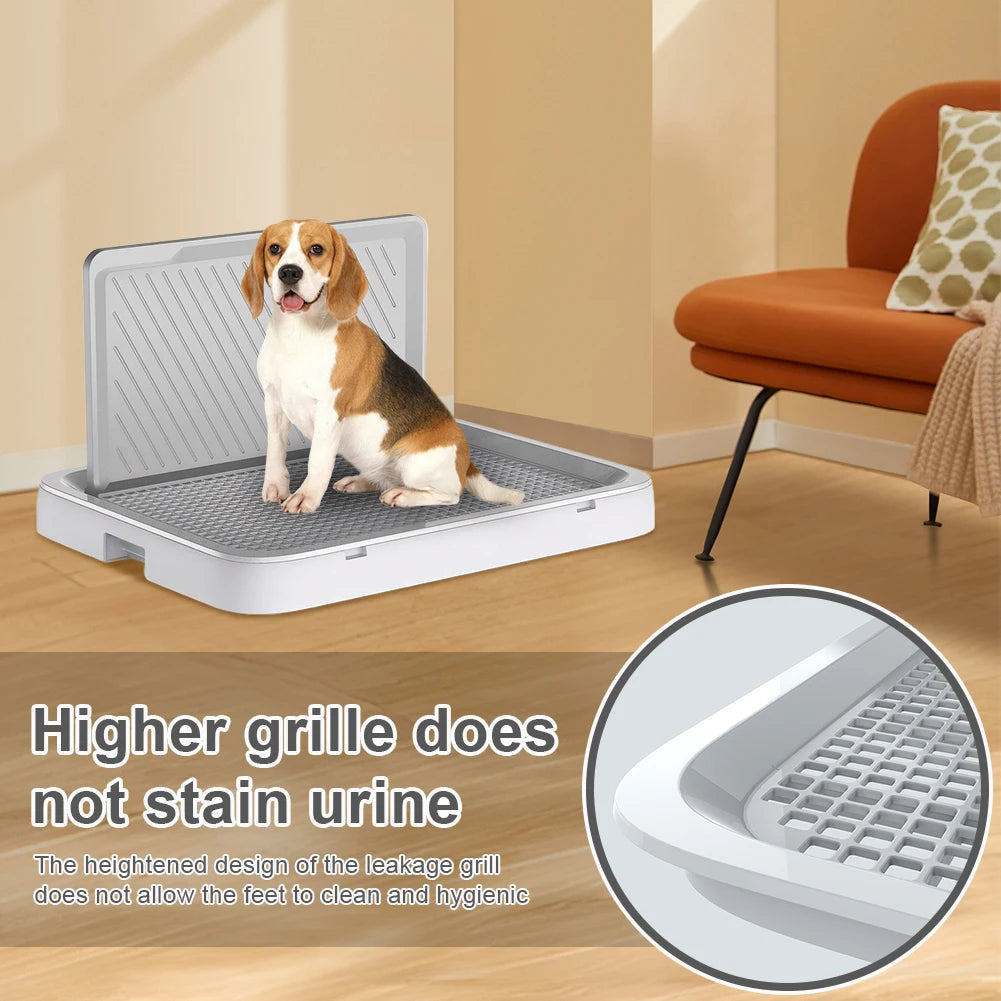 Dog Potty Tray with Pee Wall Anti-Splash