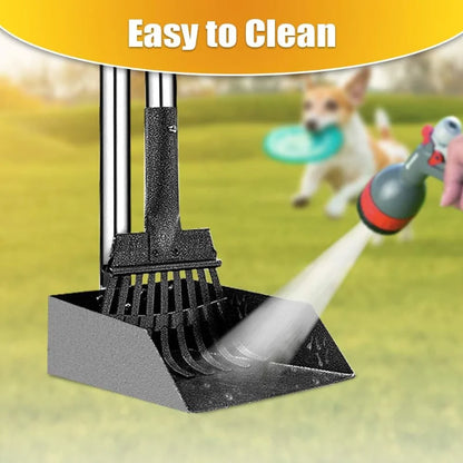 Dog Pooper Scooper Long Handle Stainless Metal