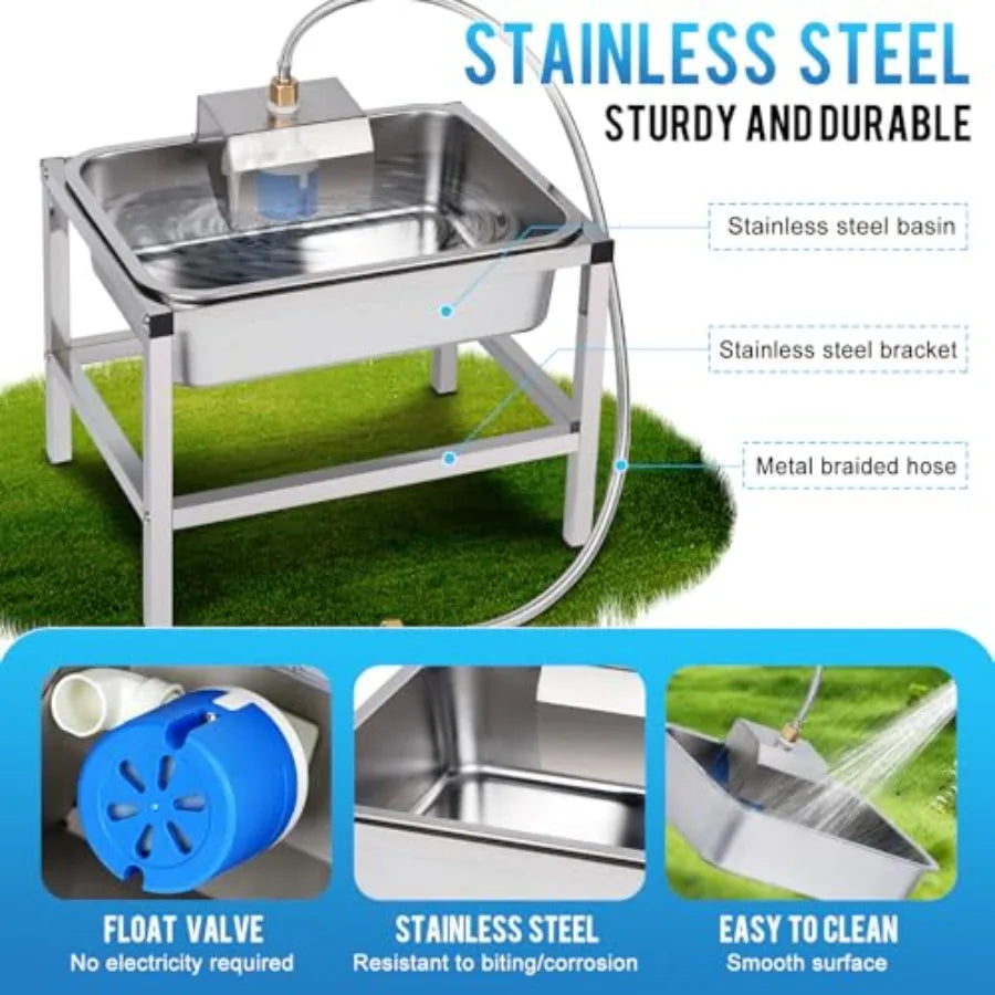 3Gal Automatic Dog Water Bowl for Outdoors