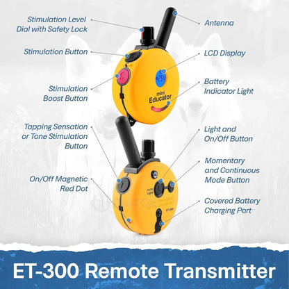 ET-300 Mini E CollarTraining with Remote - 1/2 Mile Range