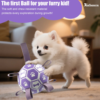 Soccer Ball with Straps, Interactive Toy for Tug of War