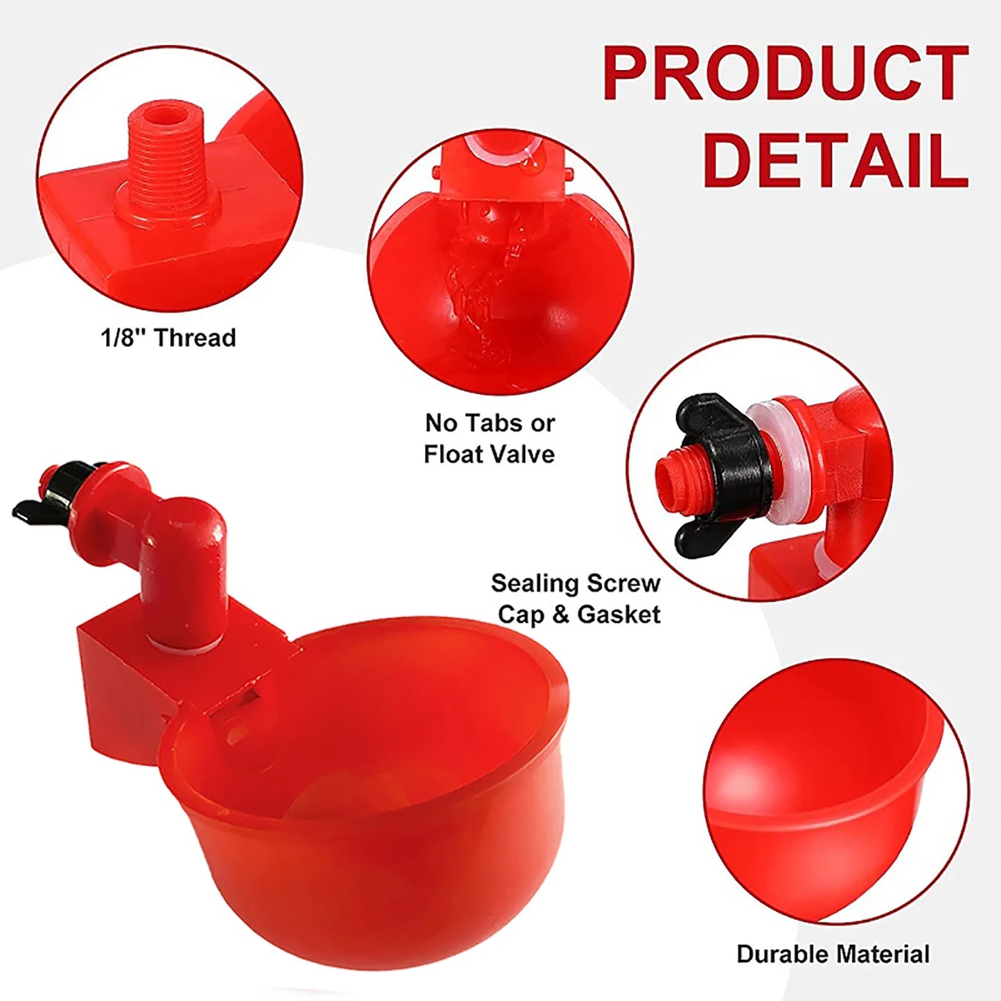 36-1PCS Chicken Automatic Drinker Feeder