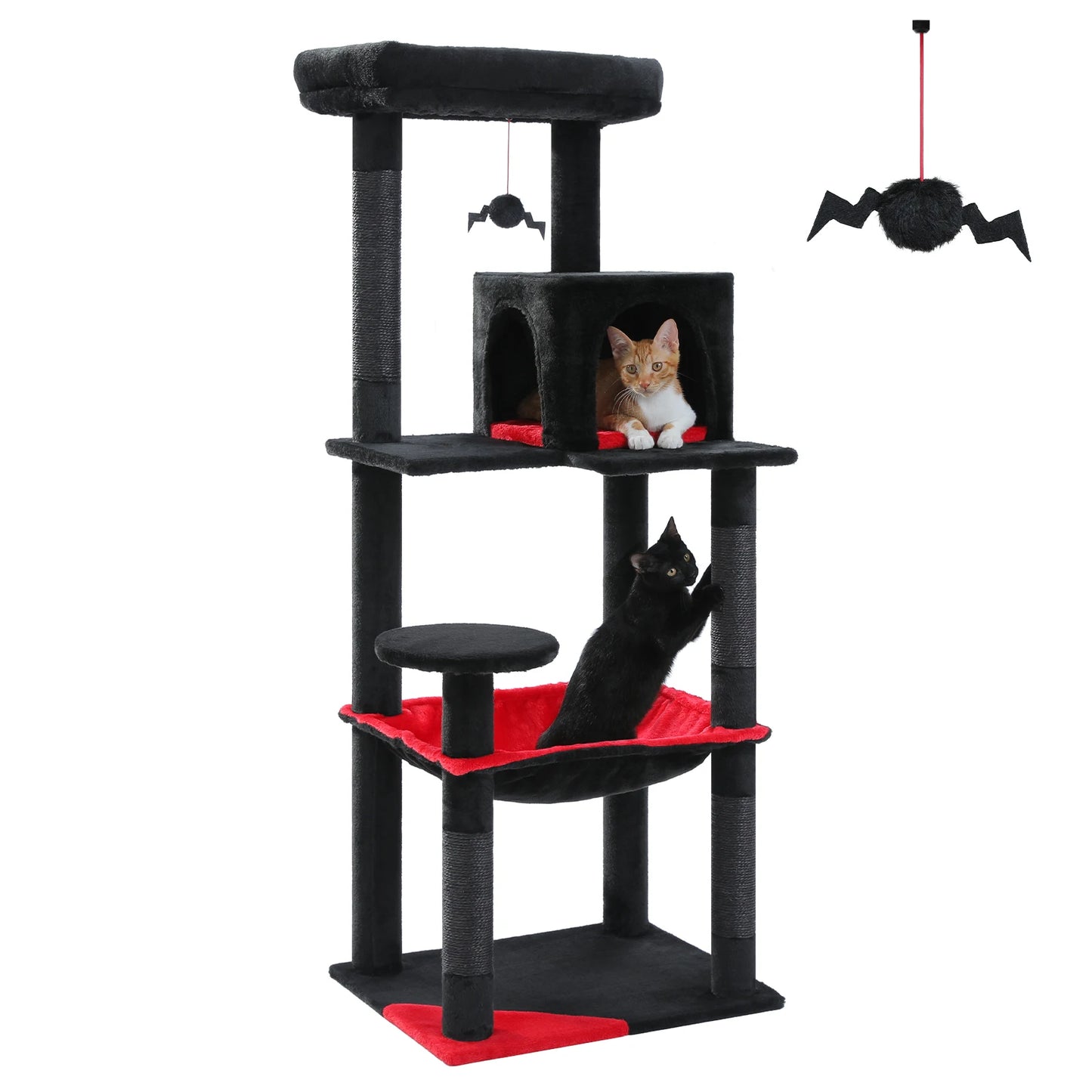 Gothic Cat Tree Tower with Super Large Hammock