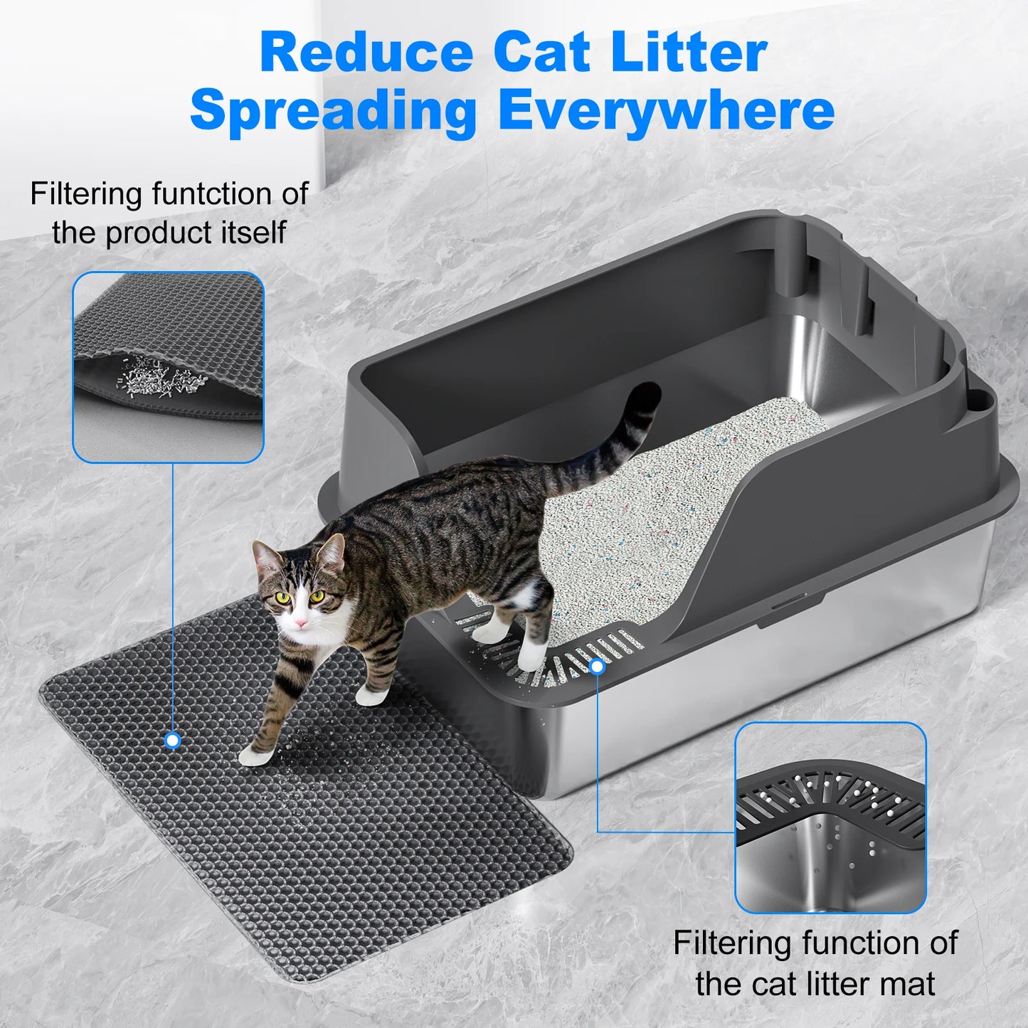 Stainless Steel Cat Litter Box