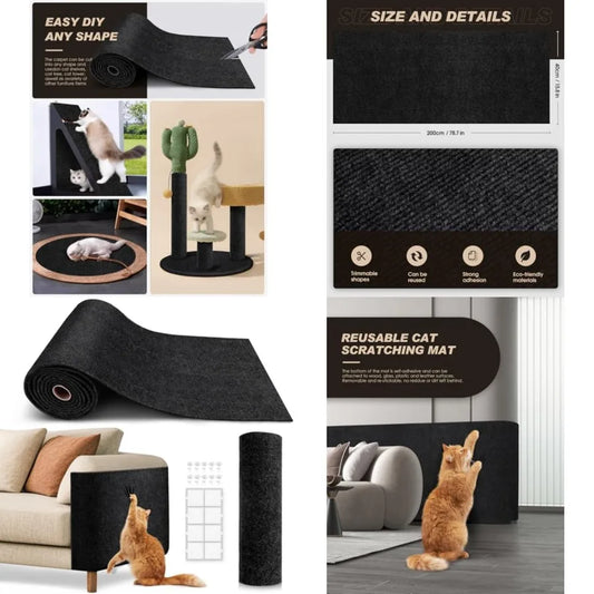 Mat Trimmable Self-Adhesive Carpet for DIY Cat Climbing and Scratching