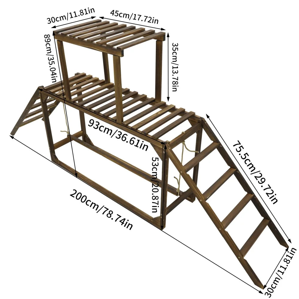 Solid Wood Chicken Perch Coop