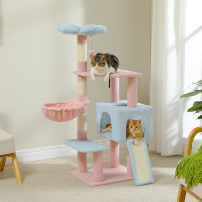 Flower Cat Tree Multi-Level Tower with Sisal