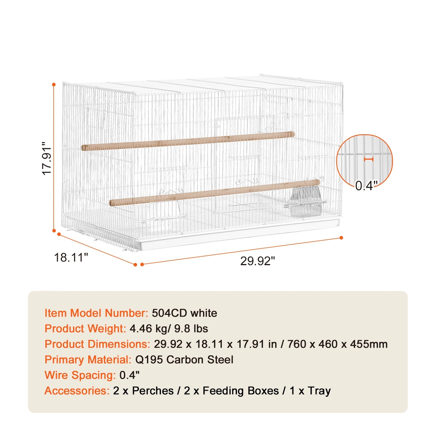 30In Flight Bird Cage Stackable