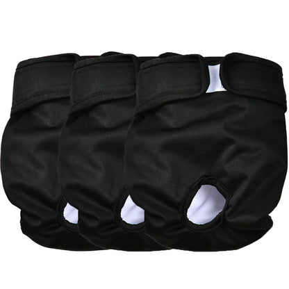 3Pcs Reusable Female Diapers