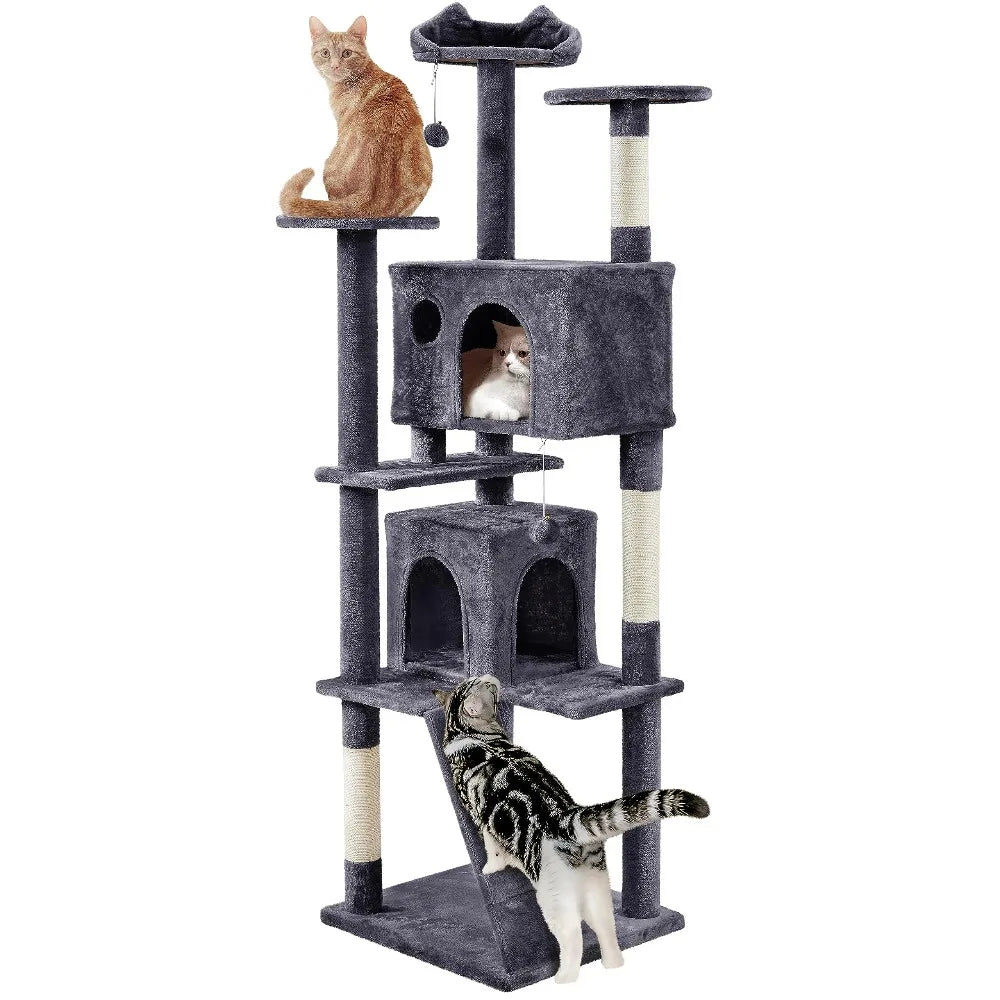 54in Cat Tree, Multi-Level Tower