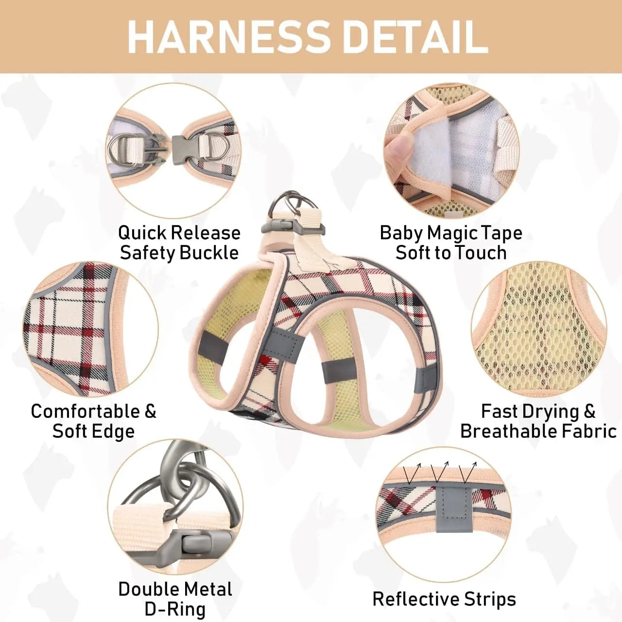 Harness Collar Leash Set,