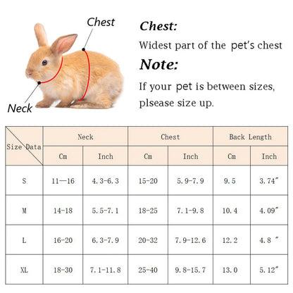 Mesh Breathable Ferret Bunny Harness Leash Set
