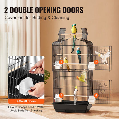 Open Top Large Parrot Bird Cage