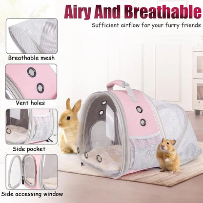 Back Expandable Backpack for Small Animals