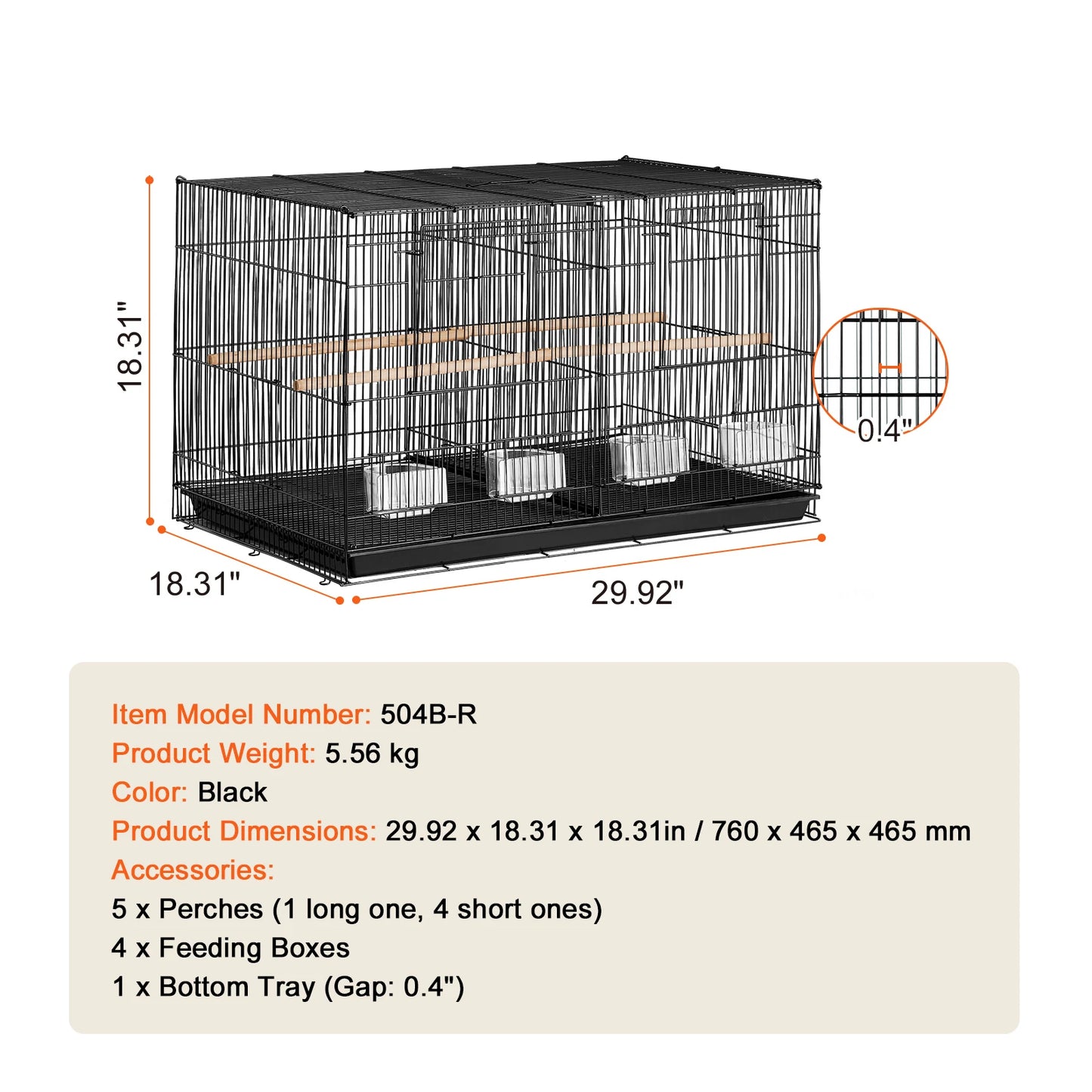 30In Flight Bird Cage Stackable