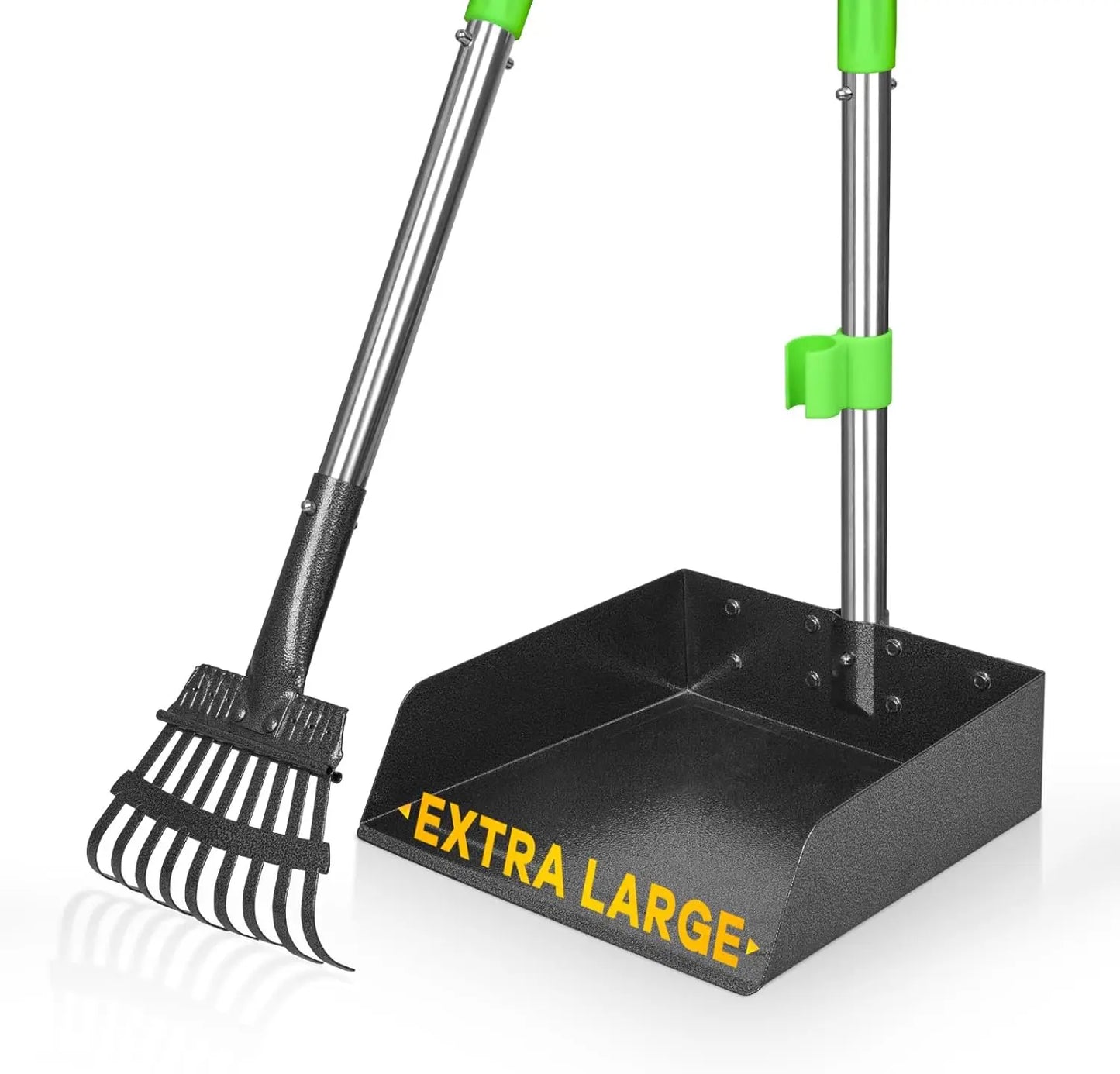 Dog Pooper Scooper Long Handle Stainless Metal