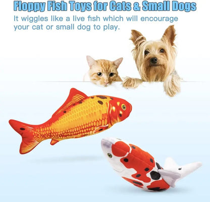2 Pack 9" Floppy Fish Cat Toys SilverVine and Catnip