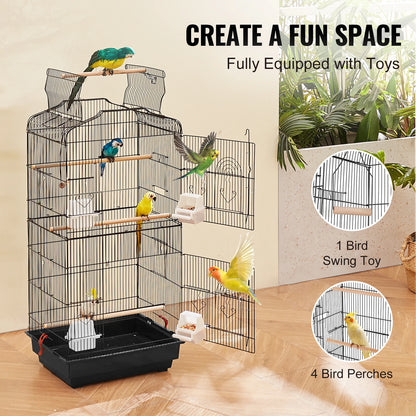 Open Top Large Parrot Bird Cage