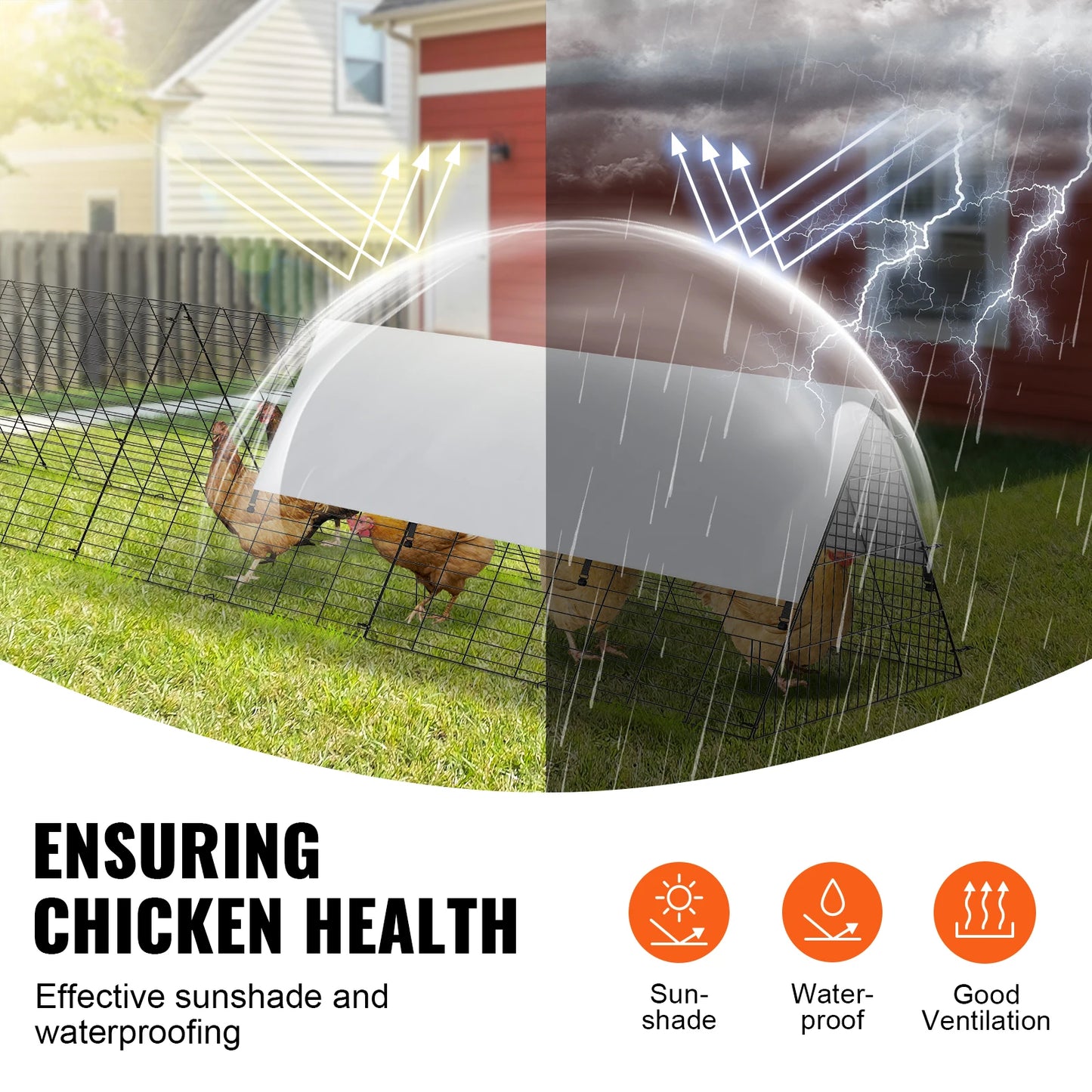 Chicken Tunnels 157.5 x 39.4 x 24.2  for Yard Portable