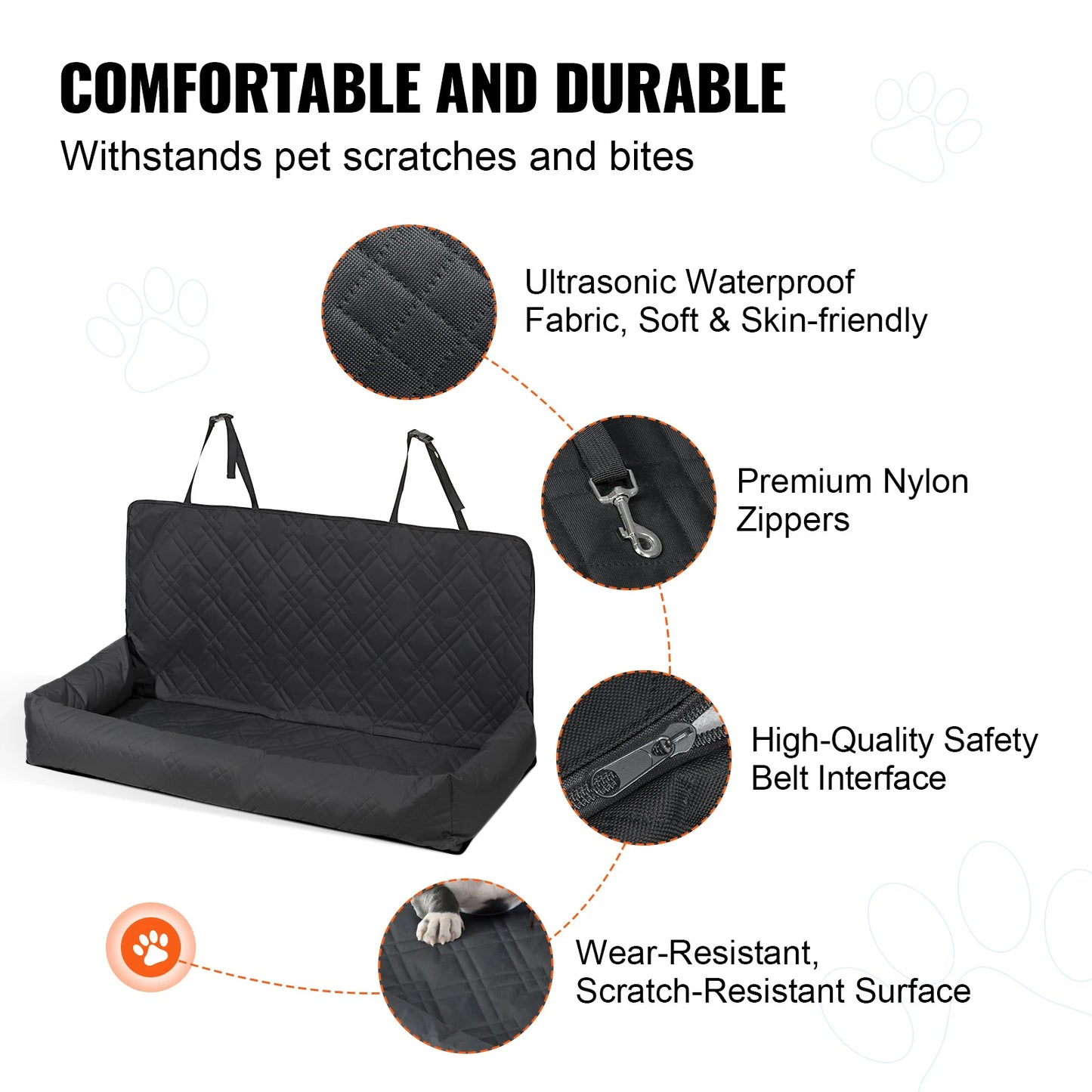 Dog Car Seat Waterproof Booster Seat