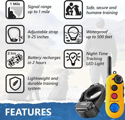 EZ-900 E Collar for Dog Training with Remote - 1/2 Mile Range Waterproof